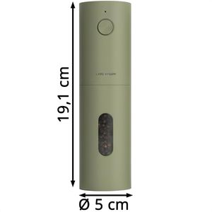 Produktbild für Gewürzmühle LARS-NYSØM Spaending Sage Green mit Licht, 19,1 cm