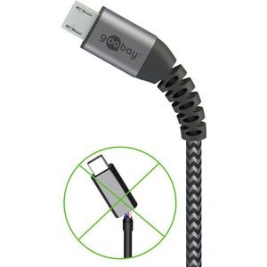 Produktbild für Ladekabel Goobay 49273, grau, 0,5m