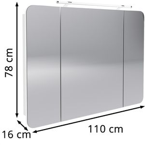 Produktbild für Spiegelschrank Fackelmann Milano 84283, weiß