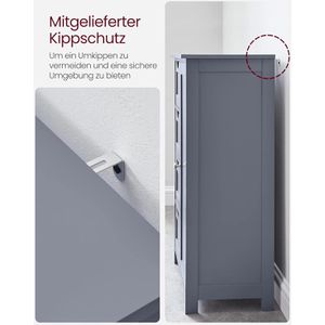 Produktbild für Badschrank Vasagle LHC41GY, mit 4 Füßen, grau