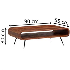 Produktbild für Couchtisch Wohnling WL6.534, aus Massivholz, sheesham