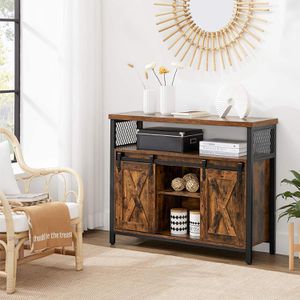 Produktbild für Sideboard Vasagle LSC092B01, aus Holz, vintage braun