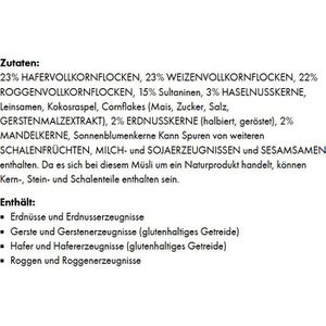 Produktbild für Müsli JedenTag Traube Nuss