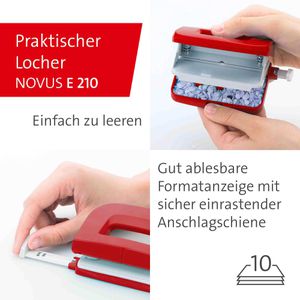 Produktbild für Heftgerät Novus Twinset E15/E210, 020-1830, inkl. Locher