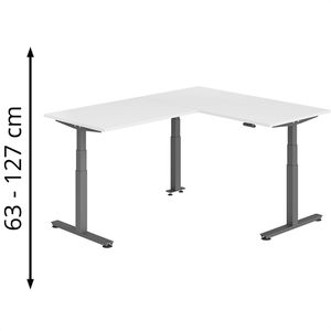 Produktbild für Schreibtisch Hammerbacher XDSMW, weiß / graphit