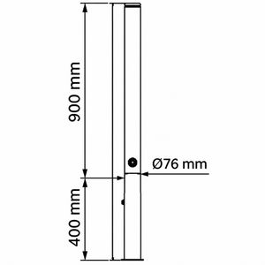 Produktbild für Absperrpfosten Schake 4272F, silber, aus Edelstahl