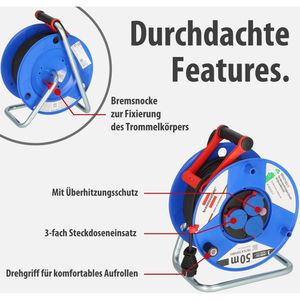 Produktbild für Kabeltrommel Brennenstuhl Garant Bremaxx, für außen IP44