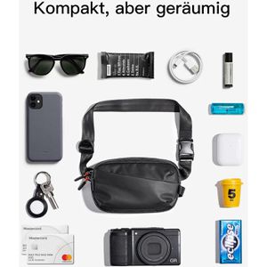 Produktbild für Bauchtasche Inateck Sling Bag X-Mini, aus Polyester, schwarz