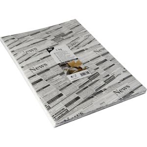 Butterbrotpapier Papstar 86725 mit Motiv Newsprint