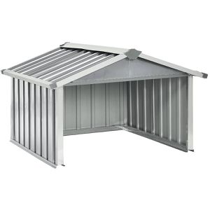 Mähroboter-Garage vidaXL 150908, grau, aus Metall