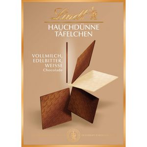 Lindt Tafelschokolade Hauchdünne Täfelchen, Auslese, 3 Sorten, 125g