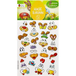 Sticker Heitmann-Eierfarben Hase & Huhn