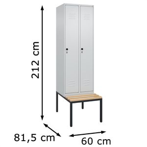 Produktbild für Spind CP-Möbel Classic PLUS, lichtgrau