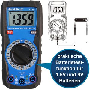 Produktbild für Multimeter PeakTech P 1040, digital, True RMS