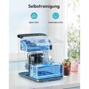 Produktbild für Eiswürfelmaschine EUHOMY Kunststoff, IM021-BBL, schwarz