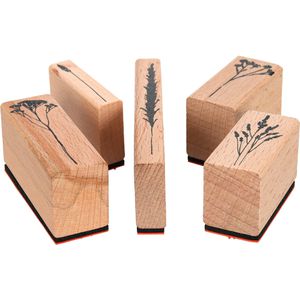 Produktbild für Motivstempel Rico-Design Paper Poetry Set Gräser, aus Holz