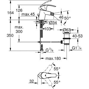 Produktbild für Bidet-Armatur GROHE Eurosmart 32929002, verchromt