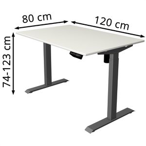 Produktbild für Schreibtisch Kerkmann Move 1, weiß / anthrazit