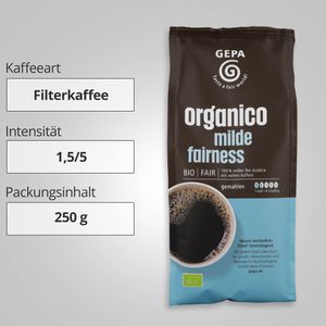 Produktbild für Kaffee GEPA Organico Milde Fairness, BIO