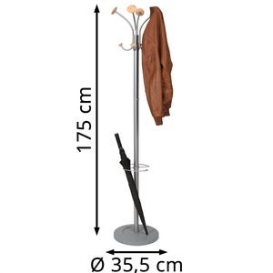 Produktbild für Garderobenständer Alba Viena, PMVIENA, silber