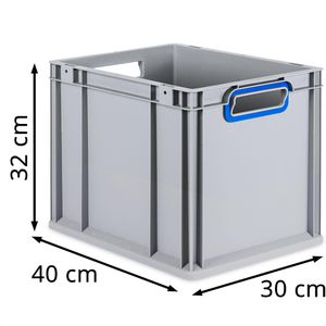 Produktbild für Eurobox Allit ProfiPlus EuroBox 432, grau, 28,5 Liter