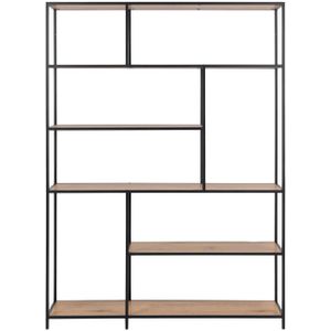 Produktbild für Bücherregal AC-Design Seaford, schwarz / wildeiche