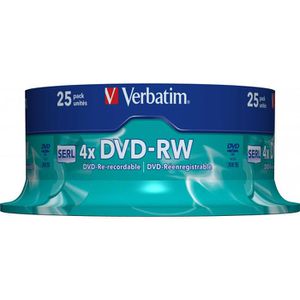 Produktbild für DVD-Rohlinge Verbatim 43639, wiederbeschreibbar, DVD-RW