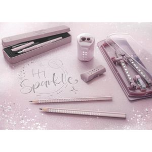 Produktbild für Schreibset Faber-Castell Sparkle rose metallic, 4-teilig