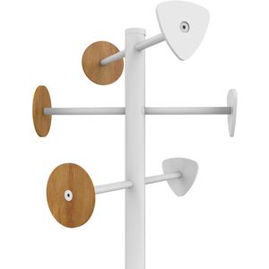 Produktbild für Garderobenständer Unilux Bora Bamboo, weiß