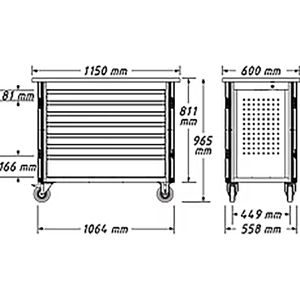 Produktbild für Werkzeugwagen Hazet 179NWL-7, leer