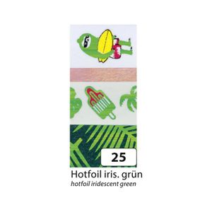 Produktbild für Washi-Tape Folia 26425 Hotfoil, mit Glanzeffekt, grün