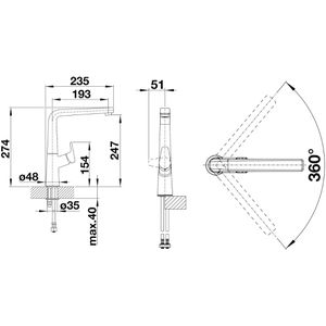 Produktbild für Küchenarmatur BLANCO AVONA 521267, chrom