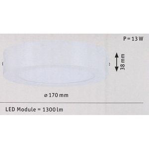 Produktbild für LED-Panel Paulmann Lunar, weiß, Ø 17 cm