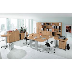 Produktbild für Schreibtisch Hammerbacher N-Serie, asteiche / silber