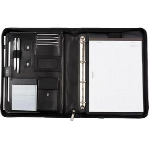 Produktbild für Schreibmappe Alassio 30114, Trento, schwarz, Kunstleder
