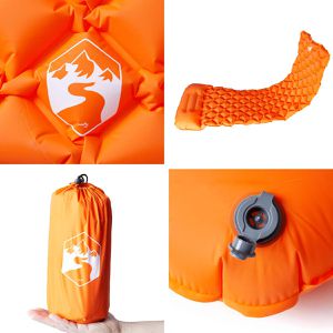 Produktbild für Isomatte vidaXL 4007109, orange, aufblasbar