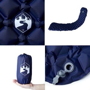Produktbild für Isomatte vidaXL 4007117, marineblau, aufblasbar