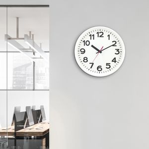 Produktbild für Wanduhr Eurotime 53821-00, Kunststoff, analog, Funkuhr