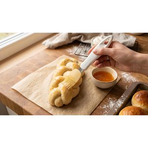 Produktbild für Backpinsel Tescoma Presto 420162, gelb / weiß, hitzebeständig