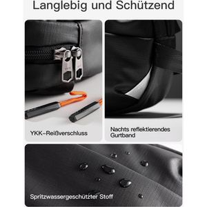 Produktbild für Bauchtasche Inateck Sling Bag X-Mini, aus Polyester, schwarz