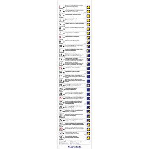 Produktbild für Mondkalender Korsch 222226, Mond-Langplaner 2026