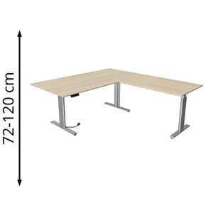 Schreibtisch Kerkmann Move 3 Tube, ahorn / silber