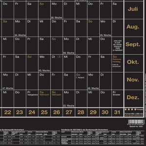 Produktbild für Plakatkalender Güss-Verlag 5000, Black Edition, Jahr 2027