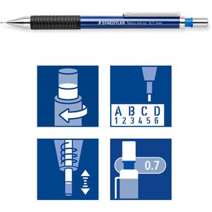 Produktbild für Druckbleistift Staedtler Mars micro 775, blau, Kunststoff