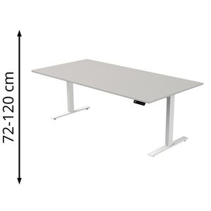 Schreibtisch Kerkmann Move 3, lichtgrau / weiß