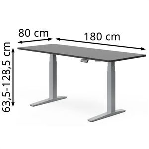 Produktbild für Schreibtisch FlexiSpot E7S-Pro 2026, schwarz / grau