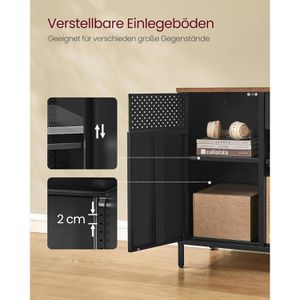 Produktbild für Sideboard Songmics LSC204B01, aus Metall, schwarz