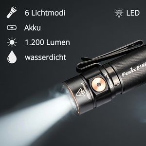 Produktbild für Taschenlampe Fenix E18R V2.0, LED, aufladbar