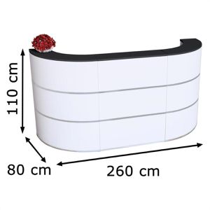 Produktbild für Empfangstheke Kerkmann Cento 3a, 3856, weiß / anthrazit