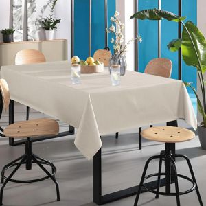 Produktbild für Tischdecke Delindo Wien, beige sandgrau, 140 x 220 cm